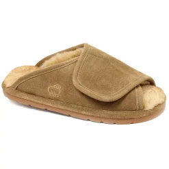 LAMO Men's Suede Merino Wool Wrap Slippers