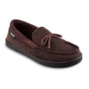 Men's Isotoner Mini Box Cord Luke Moccasin Slippers -Dockers shop 3844547 Dark Chocolate