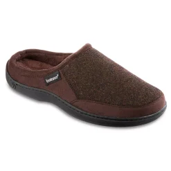 Men's Isotoner Herringbone Logan Hoodback Slippers