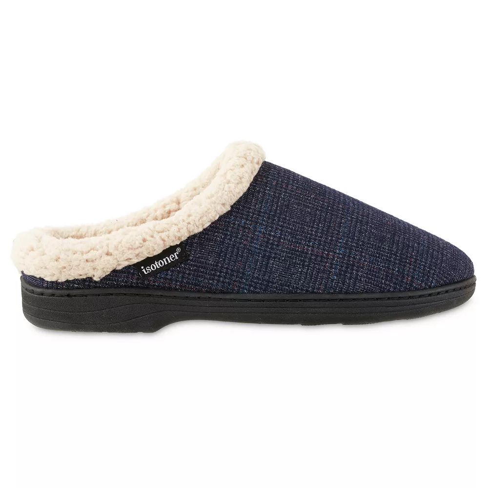 Men's Isotoner Glen Plaid Tanner Hoodback Slippers 4 Men's Isotoner Glen Plaid Tanner Hoodback Slippers - Image 2