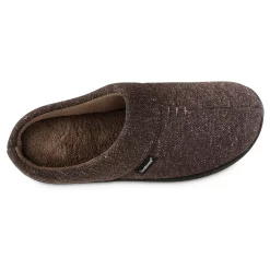 Men's Isotoner Preston Heather Knit Hoodback Slippers -Dockers shop 4951348 ALT4
