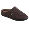 Men's Isotoner Preston Heather Knit Hoodback Slippers -Dockers shop 4951348 Brown