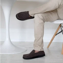 Men's Isotoner Preston Heather Knit Moccasin Slippers -Dockers shop 4951350 ALT9