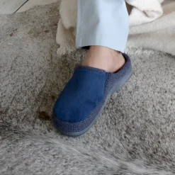 Men's Isotoner Microterry And Waffle Travis Hoodback Slippers -Dockers shop 5000506 ALT8