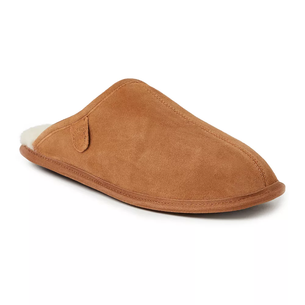 Men's Fireside By Dearfoams Warwick Wool-Lined Scuff Slippers 3 Men's Fireside By Dearfoams Warwick Wool-Lined Scuff Slippers
