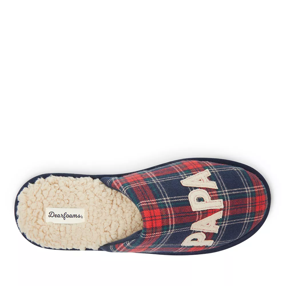 Men's Dearfoams Papa Bear Scuff Slippers 7 Men's Dearfoams Papa Bear Scuff Slippers - Image 5