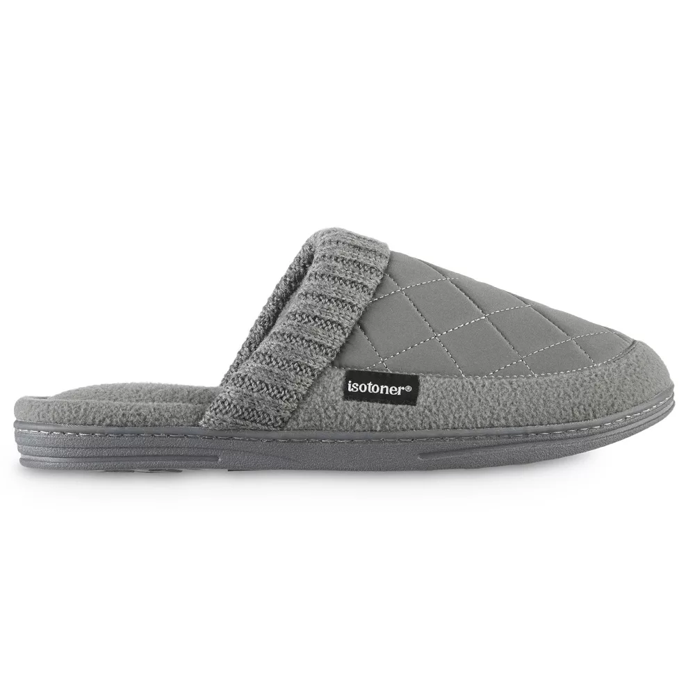 Isotoner Levon Men's Quilted Clog Slippers 4 Isotoner Levon Men's Quilted Clog Slippers - Image 2