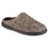 Isotoner Men's Heathered Knit Hoodback Slippers -Dockers shop 5339277 Chocolate
