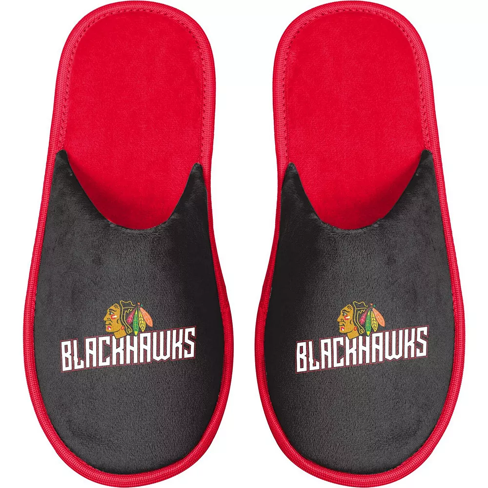 Men's FOCO Chicago Blackhawks Scuff Slide Slippers 3 Men's FOCO Chicago Blackhawks Scuff Slide Slippers