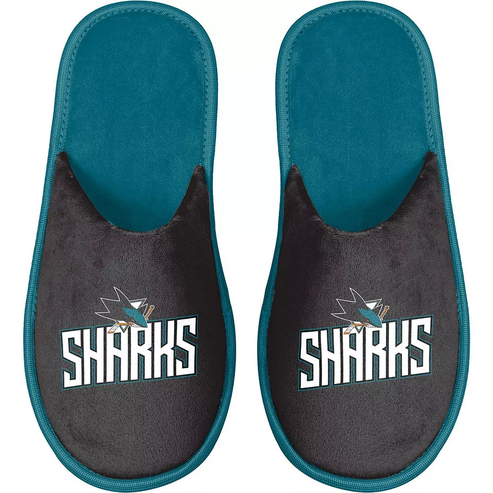 Men's FOCO San Jose Sharks Scuff Slide Slippers 4 Men's FOCO San Jose Sharks Scuff Slide Slippers - Image 2