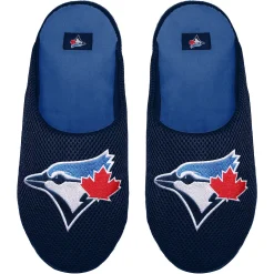 Men's FOCO Toronto Blue Jays Big Logo Colorblock Mesh Slippers -Dockers shop 5392195 ALT