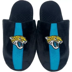 Men's FOCO Jacksonville Jaguars Striped Team Slippers -Dockers shop 5401067 ALT