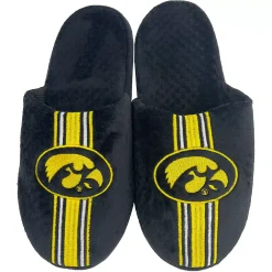 Men's FOCO Iowa Hawkeyes Striped Team Slippers -Dockers shop 5402056 ALT
