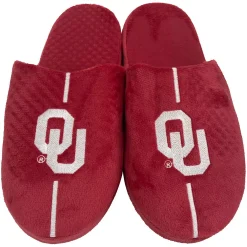 Men's FOCO Oklahoma Sooners Striped Team Slippers -Dockers shop 5410946 ALT