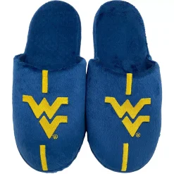 Men's FOCO West Virginia Mountaineers Striped Team Slippers -Dockers shop 5417247 ALT