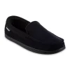 Men's Isotoner Microterry And Waffle Travis Moccasin Slippers -Dockers shop 5720718 Black