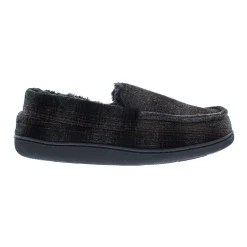 Men's Eddie Bauer Simulated Wool Plaid Moccasin Slippers -Dockers shop 5865607 ALT