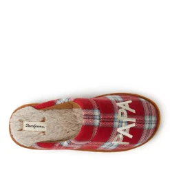 Men's Dearfoams Papa Bear Red Plaid Scuff Slippers -Dockers shop 5961442 ALT4