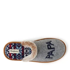 Men's Dearfoams Grey Felted Papa Bear Scuff Slippers -Dockers shop 5961446 ALT4