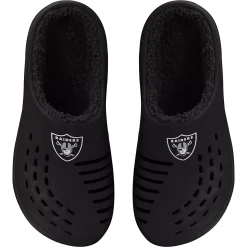 Men's FOCO Las Vegas Raiders Big Logo Sherpa-Lined Clog Slippers -Dockers shop 5970194 ALT