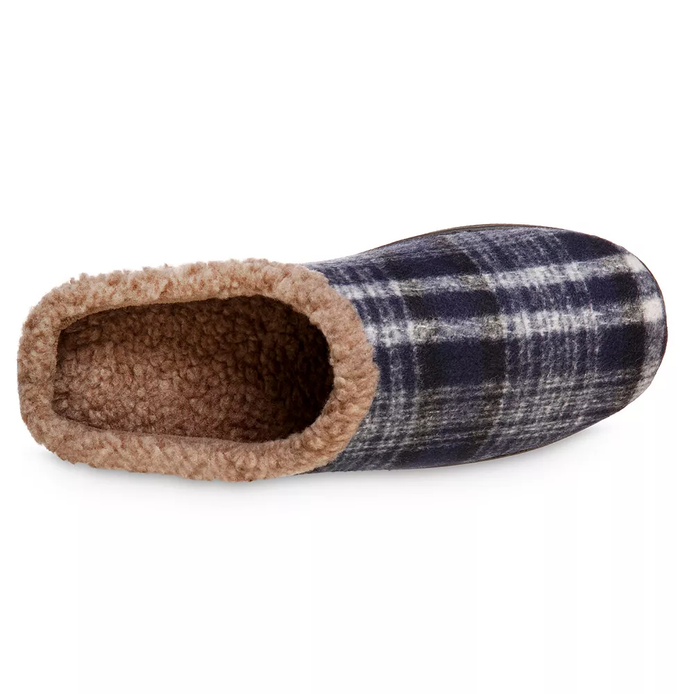 Men's Isotoner Advanced Memory Foam Plaid Berkley Hoodback ECO Comfort Slippers 7 Men's Isotoner Advanced Memory Foam Plaid Berkley Hoodback ECO Comfort Slippers - Image 5