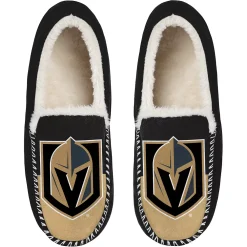 Men's FOCO Vegas Golden Knights Colorblock Moccasin Slippers 6 Men's FOCO Vegas Golden Knights Colorblock Moccasin Slippers -Dockers shop 6025988 ALT