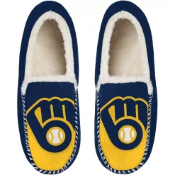 Unbranded Men's FOCO Milwaukee Brewers Colorblock Moccasin Slippers