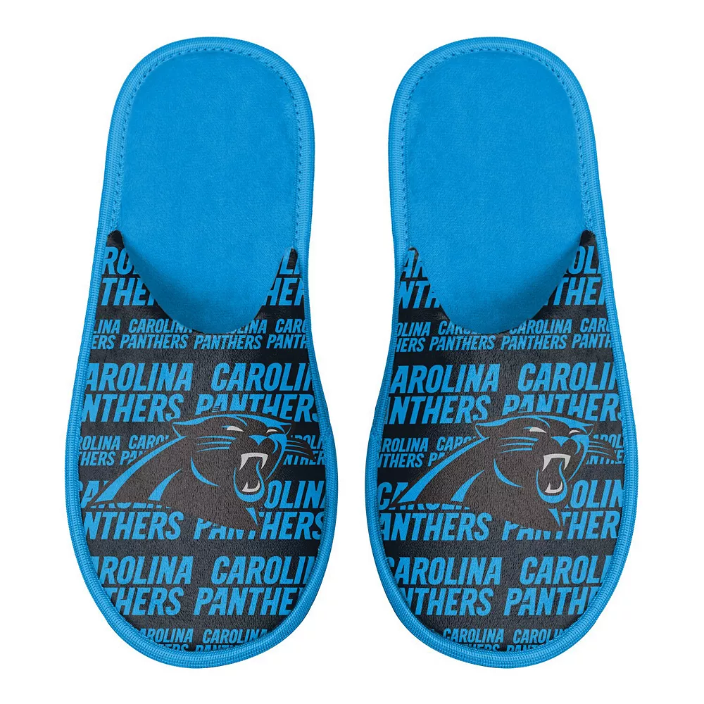Men's FOCO Carolina Panthers Scuff Logo Slide Slippers 3 Men's FOCO Carolina Panthers Scuff Logo Slide Slippers