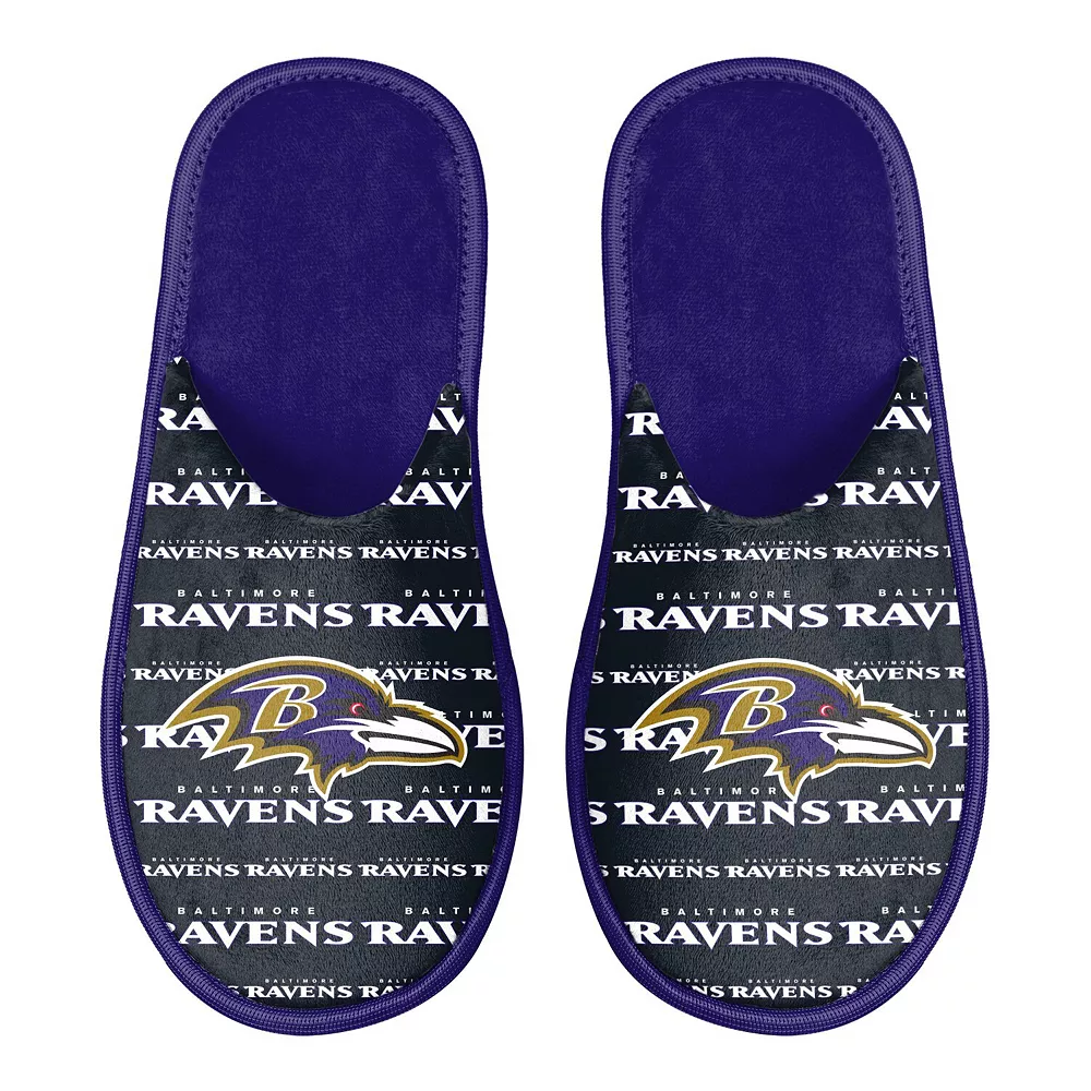 Men's FOCO Baltimore Ravens Scuff Logo Slide Slippers 3 Men's FOCO Baltimore Ravens Scuff Logo Slide Slippers