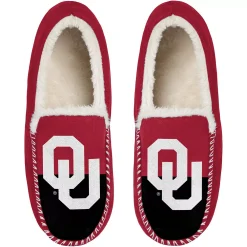Men's FOCO Oklahoma Sooners Colorblock Moccasin Slippers -Dockers shop 6088067 ALT