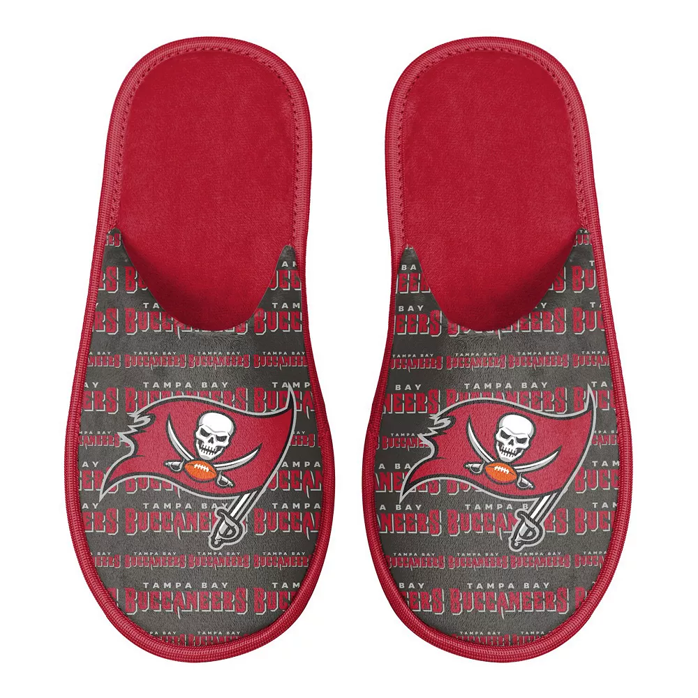 Men's FOCO Tampa Bay Buccaneers Scuff Logo Slide Slippers 3 Men's FOCO Tampa Bay Buccaneers Scuff Logo Slide Slippers
