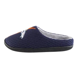 Men's FOCO Navy Denver Broncos Team Stripe Memory Foam Slide Slippers -Dockers shop 6111991 ALT2