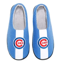 Men's FOCO Royal Chicago Cubs Team Stripe Memory Foam Slide Slippers -Dockers shop 6126880 ALT