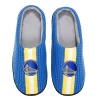 Men's FOCO Royal Golden State Warriors Team Stripe Memory Foam Slide Slippers -Dockers shop 6129255