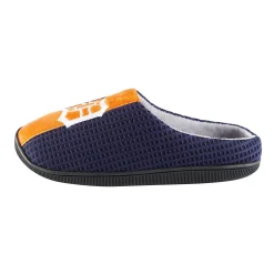 Men's FOCO Navy Detroit Tigers Team Stripe Memory Foam Slide Slippers -Dockers shop 6155582 ALT2
