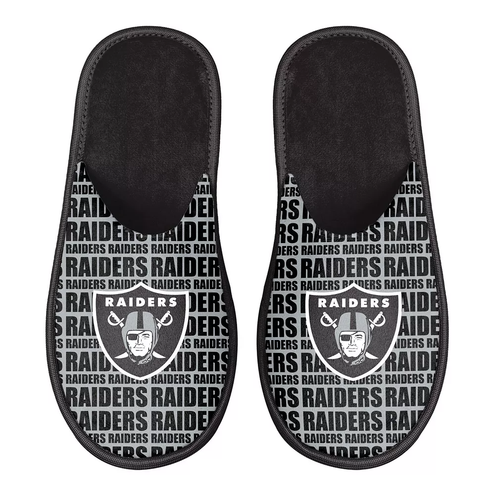 Men's FOCO Las Vegas Raiders Scuff Logo Slide Slippers 4 Men's FOCO Las Vegas Raiders Scuff Logo Slide Slippers - Image 2