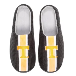 Men's FOCO Black Tennessee Volunteers Team Stripe Memory Foam Slide Slippers -Dockers shop 6158934 ALT