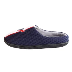 Men's FOCO Navy Houston Texans Team Stripe Memory Foam Slide Slippers -Dockers shop 6159055 ALT2
