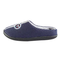 Men's FOCO Navy Tennessee Titans Team Stripe Memory Foam Slide Slippers -Dockers shop 6159084 ALT2