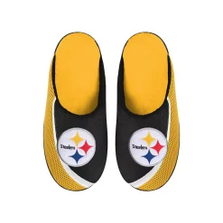Men's FOCO Pittsburgh Steelers Big Logo Color Edge Slippers -Dockers shop 6162895 ALT