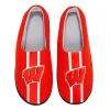 Men's FOCO Red Wisconsin Badgers Team Stripe Memory Foam Slide Slippers