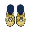 Men's FOCO Milwaukee Brewers Scuff Logo Slide Slippers -Dockers shop 6164155