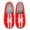 Men's FOCO Scarlet Nebraska Huskers Team Stripe Memory Foam Slide Slippers -Dockers shop 6165000
