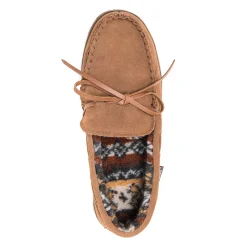 MUK LUKS Men's Leather Berber Fleece Moccasin Slippers -Dockers shop 873526 ALT4